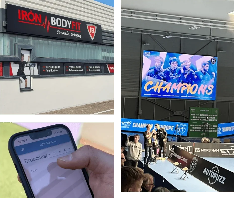 Tableaux d’affichage LED pour installations sportives